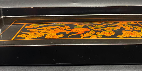 ENAMELLED WOODEN TRAY