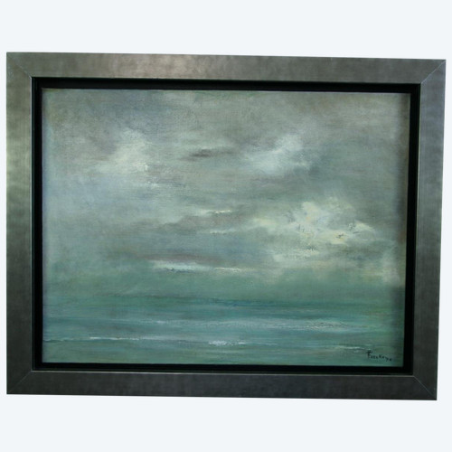 Francine Kerckx, "Sky And Sea", Framed Oil On Canvas