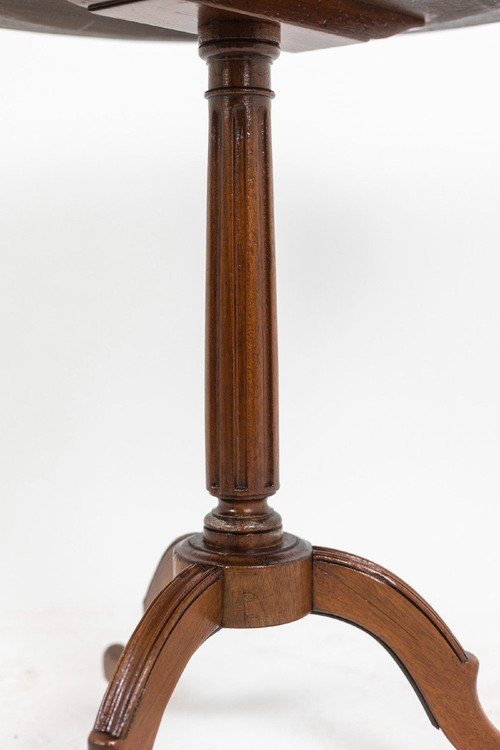 Directoire Style Pedestal Table In Mahogany And Marble, Circa 1900, 5058121