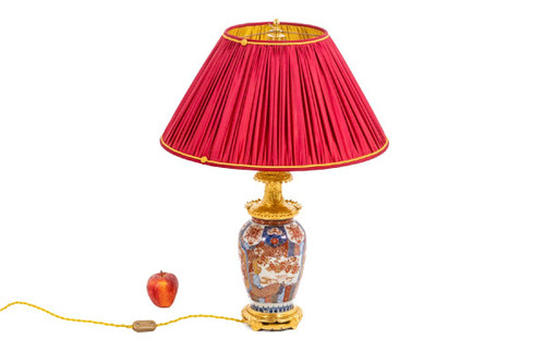 Imari porcelain and gilt bronze lamp, circa 1880, LS4605391