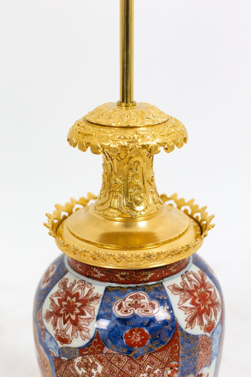 Imari porcelain and gilt bronze lamp, circa 1880, LS4605391