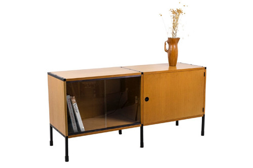 Arp, Credenza in frassino e metallo, anni '50, Ls4714351