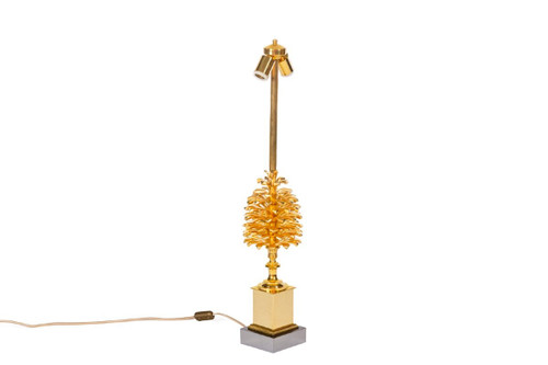 Maison Charles, Bronze Pine Cone Lamp, 1970s, Ls4534621