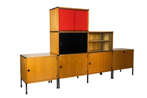 Arp, Oak And Metal Bookcase, 1960s, Ls46551501