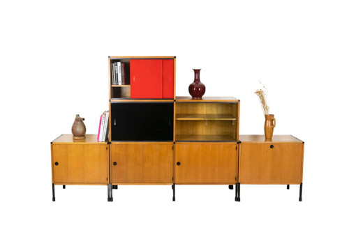 Arp, Oak And Metal Bookcase, 1960s, Ls46551501