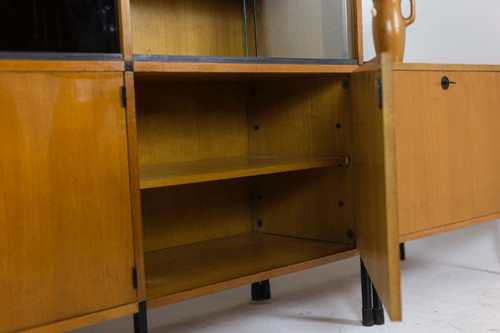 Arp, Oak And Metal Bookcase, 1960s, Ls46551501