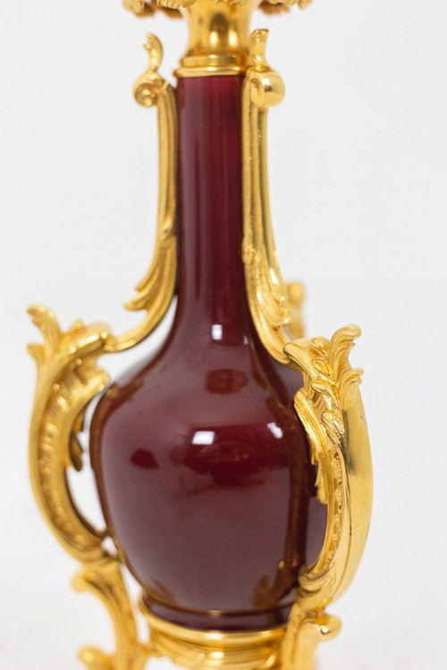 Chinese Porcelain And Gilt Bronze Lamp, Circa 1880, Ls4370731