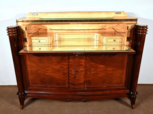 Rio rosewood buffet bar, attributed to J.Leleu, Art Deco - 1940