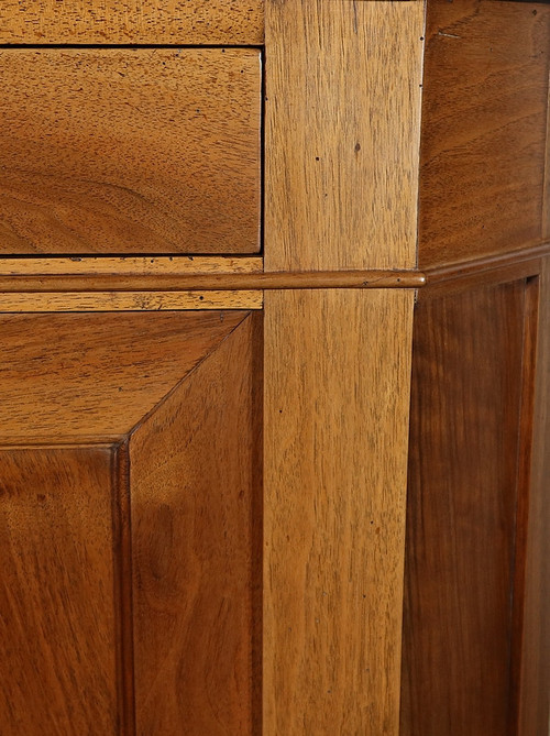 Solid walnut sideboard - Late 19th century