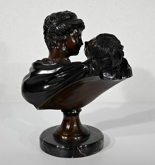 Bronze "Le Baiser Donné" after J-A. Houdon - Late 19th century