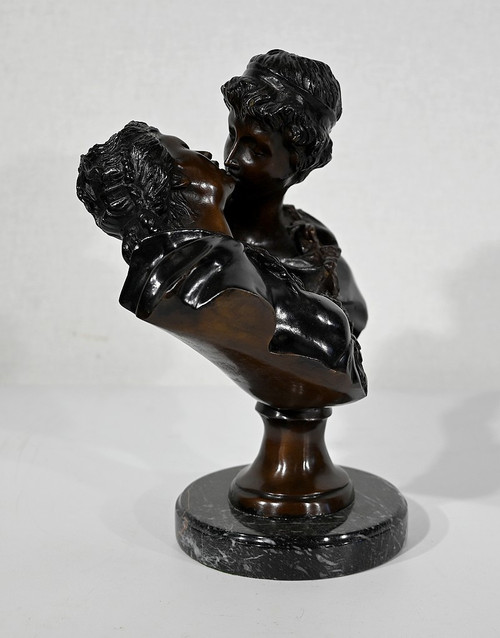 Bronze "Le Baiser Donné" after J-A. Houdon - Late 19th century