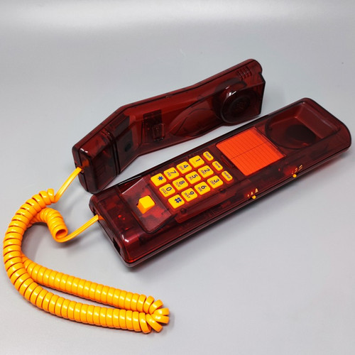 1990 Magnifico Swatch Twin Phone "Deluxe" con scatola originale. Stile Memphis