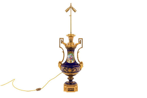 Lampe En Porcelaine De Sèvres, Circa 1880 - Ls4375706