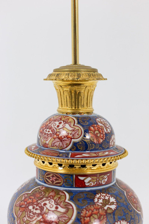 Lampada in porcellana e bronzo dorato Imari, 1880 circa - Ls31811381