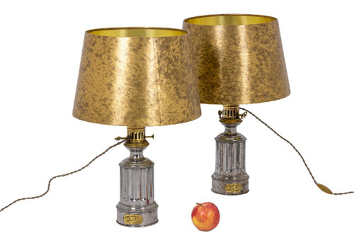 Pair Of Pewter Lamps, Circa 1880 - Ls4344621