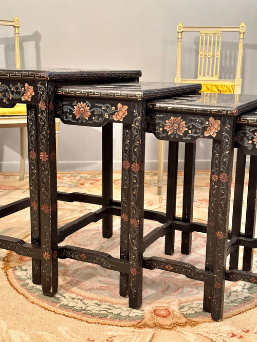 Nesting Tables Coromandel Lacquer Napoleon III Period