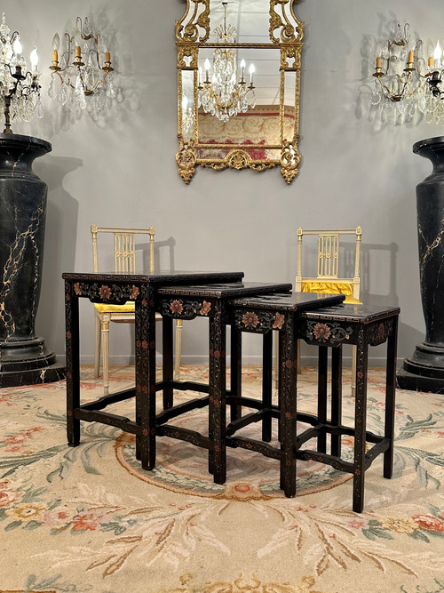 Nesting Tables Coromandel Lacquer Napoleon III Period