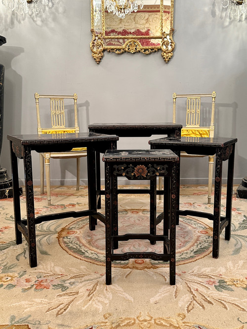 Nesting Tables Coromandel Lacquer Napoleon III Period