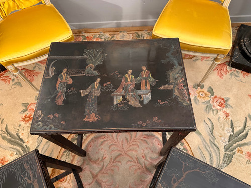 Nesting Tables Coromandel Lacquer Napoleon III Period