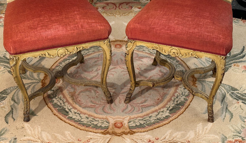 Paire De Chaises De Style Regence d'Epoque XIXeme Vers 1870