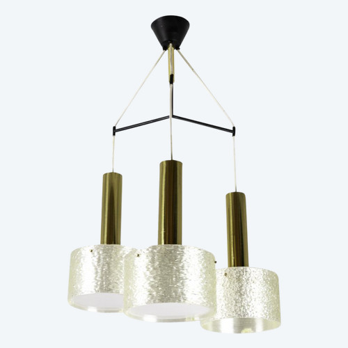 Suspension In Granite Resin And Golden Brass, 1950s - Op478221