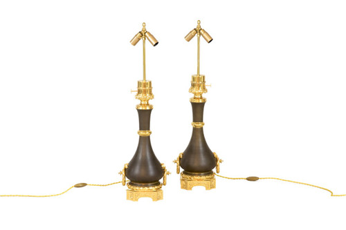 Maison Gagneau, Paar Lampen im Louis XVI-Stil, Circa 1880 - Ls41741121