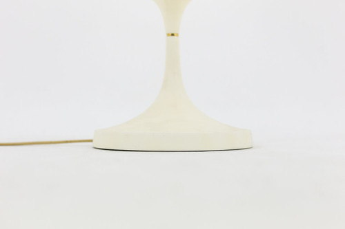 Lampada In Resina Bianca E Ottone Dorato, Anni '70 - Ls3709321