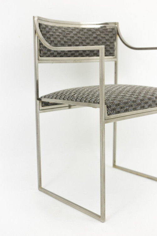 Willy Rizzo, Chromed Metal Armchair, 1970s - LS40651071