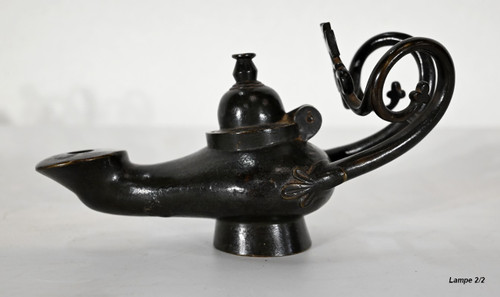 Pair of Bronze Oil Lamps – 1900