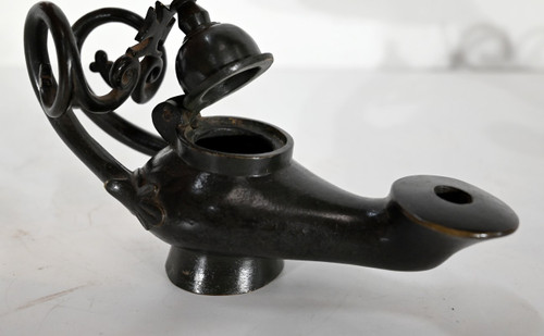 Pair of Bronze Oil Lamps – 1900