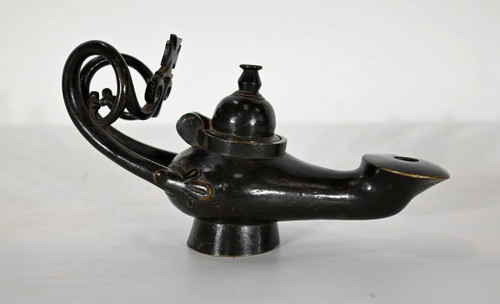 Pair of Bronze Oil Lamps – 1900