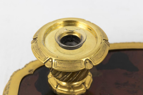 Inkwell In Gilt Bronze And Chinese Lacquer, Late 19th Century - LS50701