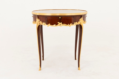 Louis XV Style Bouillotte Table In Violet Wood, Late 19th Century - LS39561901