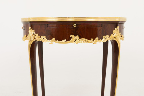 Louis XV Style Bouillotte Table In Violet Wood, Late 19th Century - LS39561901