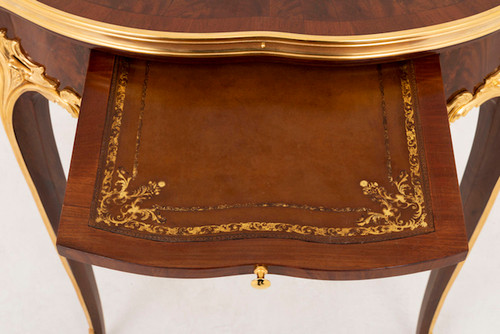 Louis XV Style Bouillotte Table In Violet Wood, Late 19th Century - LS39561901