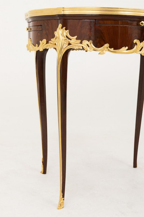 Louis XV Style Bouillotte Table In Violet Wood, Late 19th Century - LS39561901