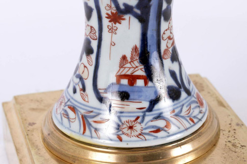 Pair of porcelain lamps with Imari decoration, late 19th century - LS3920701