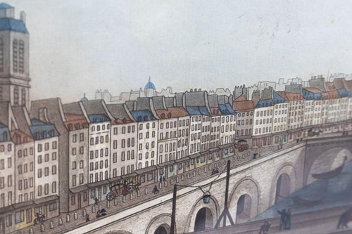 Courvoisier Et Coqueret, Vue De Paris N°12, Color Print, Early 19th Century - LS1232221