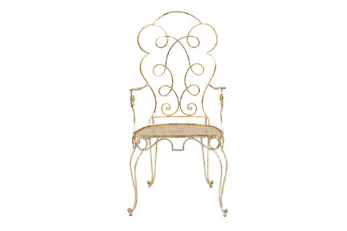 Pair Of Wrought Iron And Gilded Armchairs, Circa 1990 - LS38731551