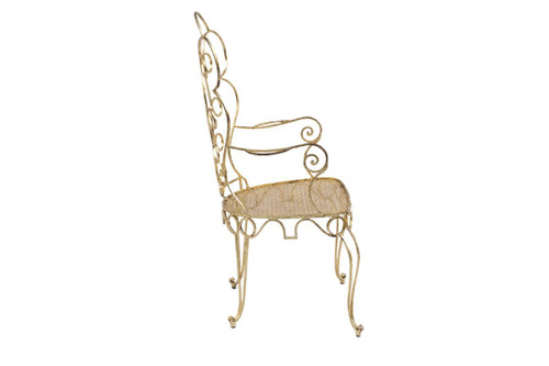 Pair Of Wrought Iron And Gilded Armchairs, Circa 1990 - LS38731551