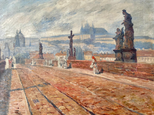 école De L’est - Le Pont Charles De Prague Vers 1900