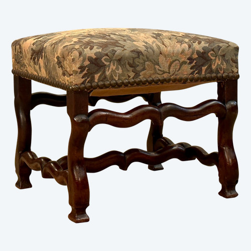 Louis XIII XVIIth Century Walnut Pouf