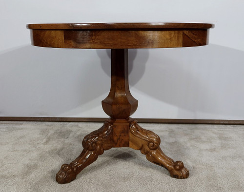 Estate Pedestal Table in Solid Walnut, Restoration Period - Early 19th Century