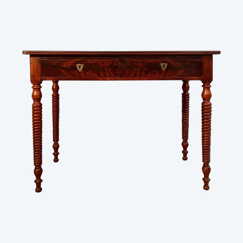 Mahogany Flat Desk, Restoration Period Around 1820