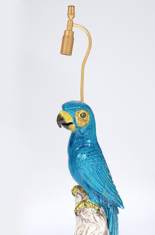 Pair of large earthenware parrot lamps, circa 1970 - LS35451021