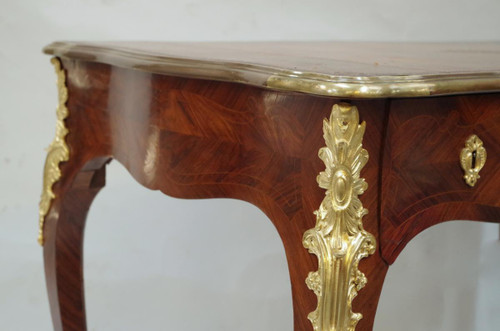 Small Louis XV style flat desk in kingwood marquetry, circa 1880 - LS34421601