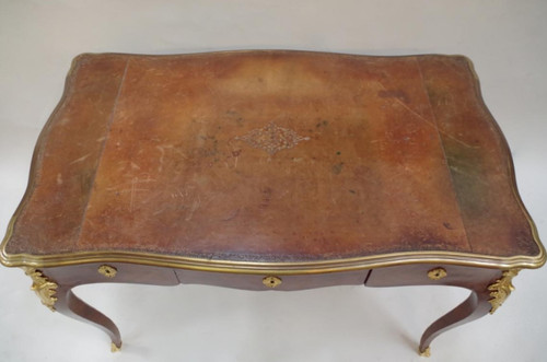 Small Louis XV style flat desk in kingwood marquetry, circa 1880 - LS34421601