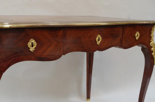 Small Louis XV style flat desk in kingwood marquetry, circa 1880 - LS34421601