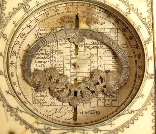 Universal Sundial Lunar Diptych Jacques Sénécal Ivory Dieppe 17th century