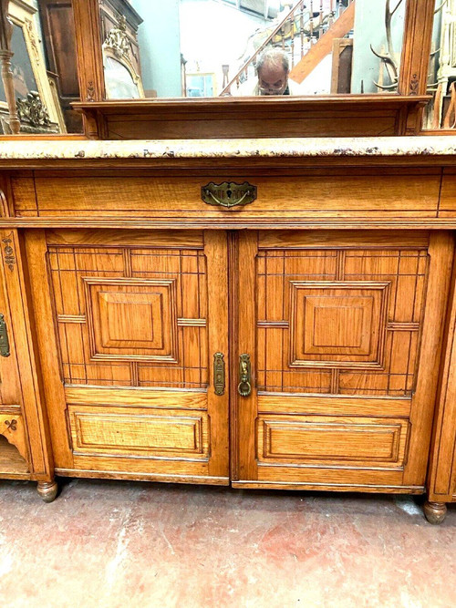 Louis XVI Style Showcase Buffet In Solid Wood XIX Century